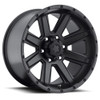 17" Ultra 195SB Crusher 17X8 6x5.5 Satin Black & Satin Clear Coat Wheel 10mm Rim