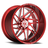 24" Gear Forged GF761RT 24x14 6x5.5 Polished & Red Tint Clear Wheel -76mm Rim