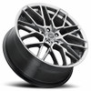 17" Platinum 459G Retribution 17x8 5x4.5 Bright Graphite w/Clear Coat Wheel 40mm