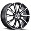 18" Konig 53MB Impression 18x8 5x108 Black Machined Spokes Lip-Edge Wheel 40mm