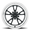 15" Vision American Muscle 149 Patriot Gloss Black Milled Polished Lip 5x4.75 0mm