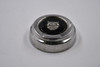Jaguar Chrome Aluminum w/ Black & Silver Logo Wheel Center Cap Hub Cap JAGUAR/3.375 3.375" 82-'87 Jaguar
