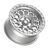 17" Fittipaldi Off Road FT101MS 17x9 Machined Silver 5x5 Wheel -12mm For Jeep