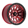 17" Fittipaldi Off Road FT101RTB 17x9 Red Tint Black Wheel 6x135 -12mm Truck Rim