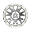 17" Fittipaldi Off Road FB151M 17x9 Machined Silver Wheel 5x5 -38mm Lifted Rim