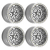 Set 4 17" Fittipaldi Off Road FB150M 17x9 Machined Silver Wheels 6x5.5 -15mm Rim
