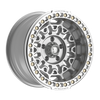 Set 4 17" Fittipaldi Off Road FB150M 17x9 Machined Silver Wheels 6x5.5 -15mm Rim
