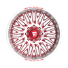 Set 4 22" Fittipaldi Off Road FA07MR 22x12 Machined Red Wheels 8x170 -44mm Rims