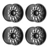 Set 4 20" Fittipaldi Off Road FA08BM 20x12 Gloss Black 6x135 6x5.5 -44mm Wheels