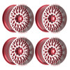 Set 4 26" Fittipaldi Off Road FA07MR 26x12 Machined Red Wheels 8x170 -44mm Rims
