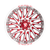 Set 4 22" Fittipaldi Off Road FA08MR 22x12 Machined Red Wheels 6x135 6x5.5 -44mm