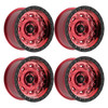 Set 4 17" Fittipaldi Off Road FT100RTB 17x9 Red Tint Black Wheels 5x5 -12mm Rims