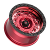Set 4 17" Fittipaldi Off Road FT100RTB 17x9 Red Tint Black Wheels 5x5 -12mm Rims