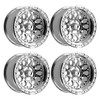 Set 4 17" Fittipaldi Off Road FT101MC 17x9 Mirror Coat Wheels 6x5.5 -12mm Rims