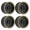 Set 4 17" Fittipaldi Off Road FT100BZ 17x9 Black Bronze 5x5 Lifted Wheels -12mm