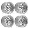 Set 4 17" Fittipaldi Off Road FT101MS 17x9 Machined Silver 6x135 -12mm Wheels