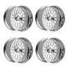 Set 4 24" Fittipaldi Off Road FTF500P 24x14 Polished 5x5 Wheels -76mm Truck Rims