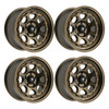 Set 4 17" Fittipaldi Off Road FT103Z 17x8.5 Satin Bronze Wheels 6x5.5 00mm Rims