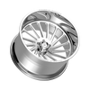 Set 4 24" Fittipaldi Off Road FTF503P 24x14 Polished 8x170 Wheels -76mm Rims