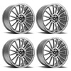Set 4 22" Fittipaldi 363BS 22x9.5 Brushed Silver 5x112 Wheels 30mm Rims