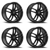 Set 4 18" Fittipaldi 361B 18x8 Gloss Black 5x112 Wheels 25mm Rims