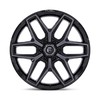 20" Fuel Flux 20x9 6x135 20mm Gloss Black Brushed Face Gray Tint Truck SUV Wheel