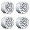 Set 4 Fuel FC125 Rincon Beadlock 20x10 8x6.5 Cast Machined Wheels 20" -48mm