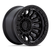 Set 4 Fuel FC125 Rincon Beadlock 17x9 6x5.5 Blackout Wheels 17" -38mm Rims