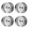 Set 4 24" Fittipaldi Off Road FTF500P 24x14 Polished 8x6.5 Wheels -76mm Rims
