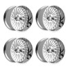 Set 4 24" Fittipaldi Off Road FTF507P 24x14 Polished 5x5 Wheels -76mm Truck Rims