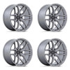 Set 4 18" Fuel Flux FC854 18x9 6x5.5 1mm Platinum Wheels Offroad Truck SUV Rims