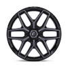 Set 4 18" Fuel Flux 18x9 6x4.5 20mm Gloss Black Brushed Face Gray Tint Wheels
