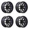 Set 4 18" Fuel Flux 18x9 6x135 20mm Blackout Wheels For Ford Lincoln Truck Rims Set 4 18" Fuel Flux 18x9 6x135 20mm Blackout Wheels For Ford Lincoln Truck Rims