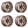 Set 4 Fuel Flux FC854 18x9 6x135 Platinum Bronze Wheels 18" 20mm Truck SUV Rims