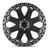 Set 4 Black Rhino Warlord 17x9 6x5.5 Black W  Machined Tint Wheels 17" 12mm