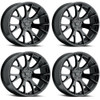 Set 4 22" Voxx Replica Hellcat Gloss Black Wheels 22x9 5x5 20mm Rims Set 4 22" Voxx Replica Hellcat Gloss Black Wheels 22x9 5x5 20mm Rims