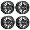 Set 4 20" Voxx G-FX TR-24 Matte Black Wheels 20x9 6x5.5 12mm Truck Suv Rims