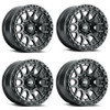 Set 4 20" Voxx G-FX TR-25 Matte Black Wheels 20x9 6x135 12mm Truck Suv Rims