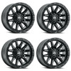Set 4 17" Voxx G-FX T26 Matte Black Wheels 17x9 6x5.5 12mmTruck Suv Rims