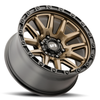 Set 4 17" Voxx G-FX T26 Bronze Black Lip Matte Black Bolts 17x9 6x5.5 0mm Rims