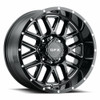 20" Voxx G-FX TM-5 Gloss Black Milled Wheel 20x9 8x180 12mm For Chevy GMC Rim