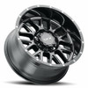 20" Voxx G-FX TM-5 Gloss Black Milled Wheel 20x9 8x180 12mm For Chevy GMC Rim