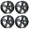 Set 4 20" Voxx Replica Camaro ZL1-1LF Gloss Black Wheels 20x10 5x120 35mm Rims