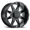 Set 4 18" Voxx G-FX TR-12 Gloss Black Milled Wheels 18x9 5x5.5 5x150 18mm Rims