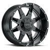 Set 4 20" Voxx G-FX TR-12 Gloss Black Milled Wheels 20x9 6x135 6x5.5 0mm Rims