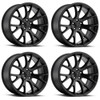 Set 4 20" Voxx Replica Hellcat Matte Black Wheels 20x11 5x115 3mm Rims