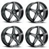 Set 4 20" Voxx MG5 Gloss Black Wheels 20x9 5x115 5x120 20mm Rims