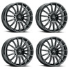 Set 4 16" Voxx Casina Gloss Black Wheels 16x7 5x100 5x4.5 40mm Rims