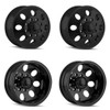 Set 4 17" Ion 167 17x6.5 Matte Black 8x200 Wheels 2 Front 2 Rear Rims