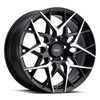 Set 4 18" Voxx Paso Gloss Black w/ Machined Face Wheels 18x8 5x4.25 5x4.5 45mm